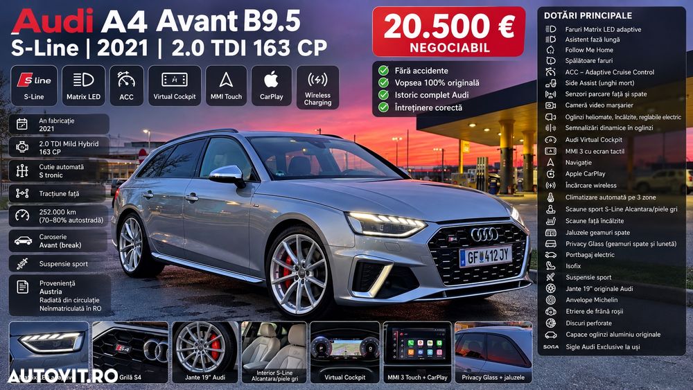 Audi A4 Avant 35 TDI S tronic S line - 1