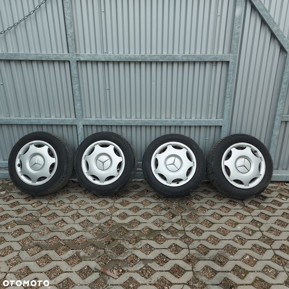 KOLA 15 STALOWE KOLPAKI OPONY LETNIE KOMPLET MERCEDES C W203 ORYGINAL DEMONTAZ 195/60 R15 - 1