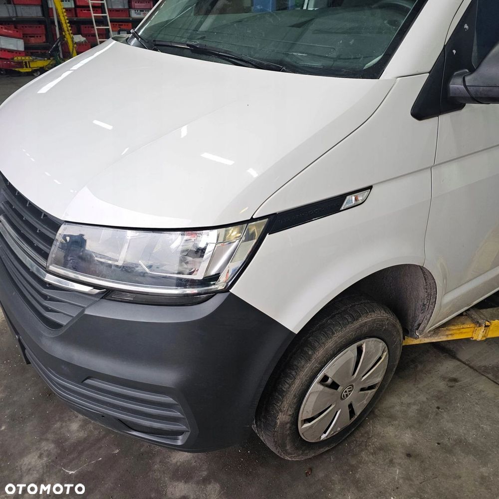 VW T6.1 kompletny przód pas przedni zderzak maska błotnik lampy BIAŁY LB9A - 2