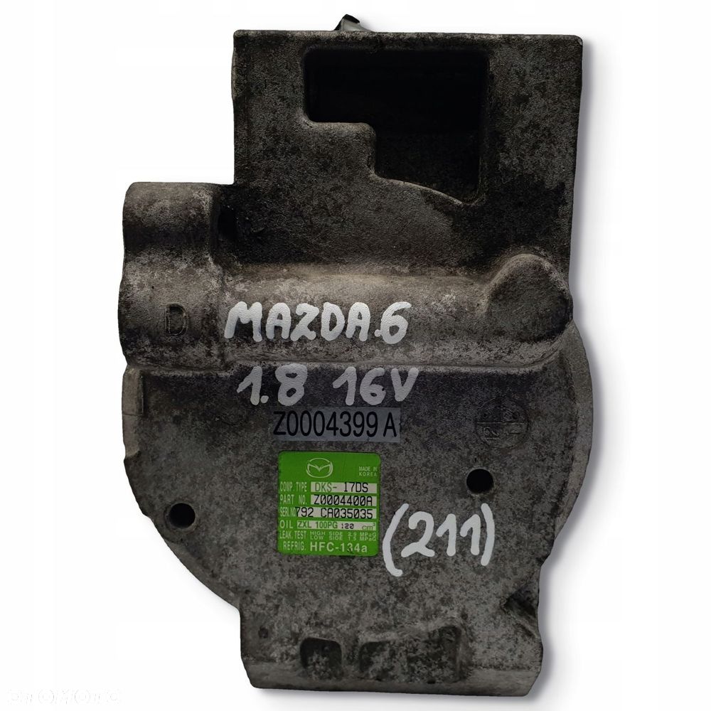 SPRĘŻARKA KLIMATYZACJI Mazda 6 II GH 1.8 16V Z0004400A - 14