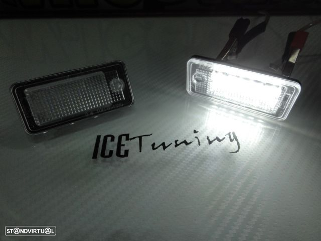Suporte De Lampada De Matricula Com Led Branco Para Audi A3 8P, A4 B6, B7, A6 4F, A8, Q7, A5 - 16