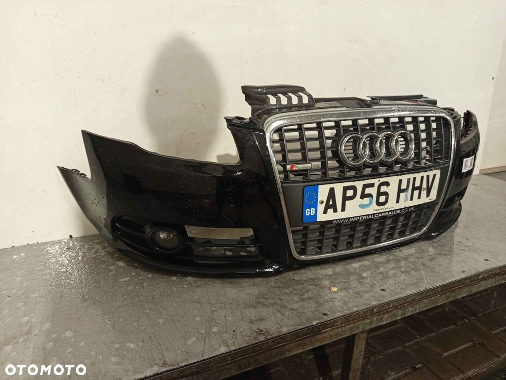 + ZDERZAK PRZÓD PRZEDNI AUDI A4 B7 S LINE S4 B7 LY9B CZARNY HALOGENY - 3