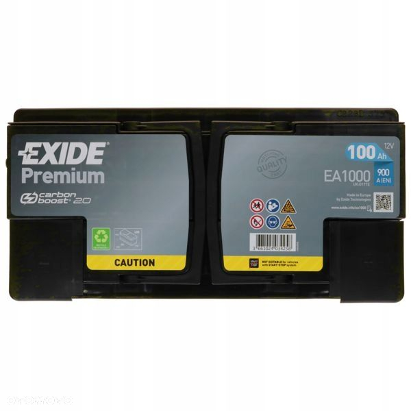 Akumulator Exide Premium 100Ah 1000A EA1000 P - 4