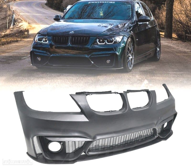 PÁRA-CHOQUES BMW E90 E91 05-08 + LIP LOOK M4 GRELHAS NEVOEIRO - 1