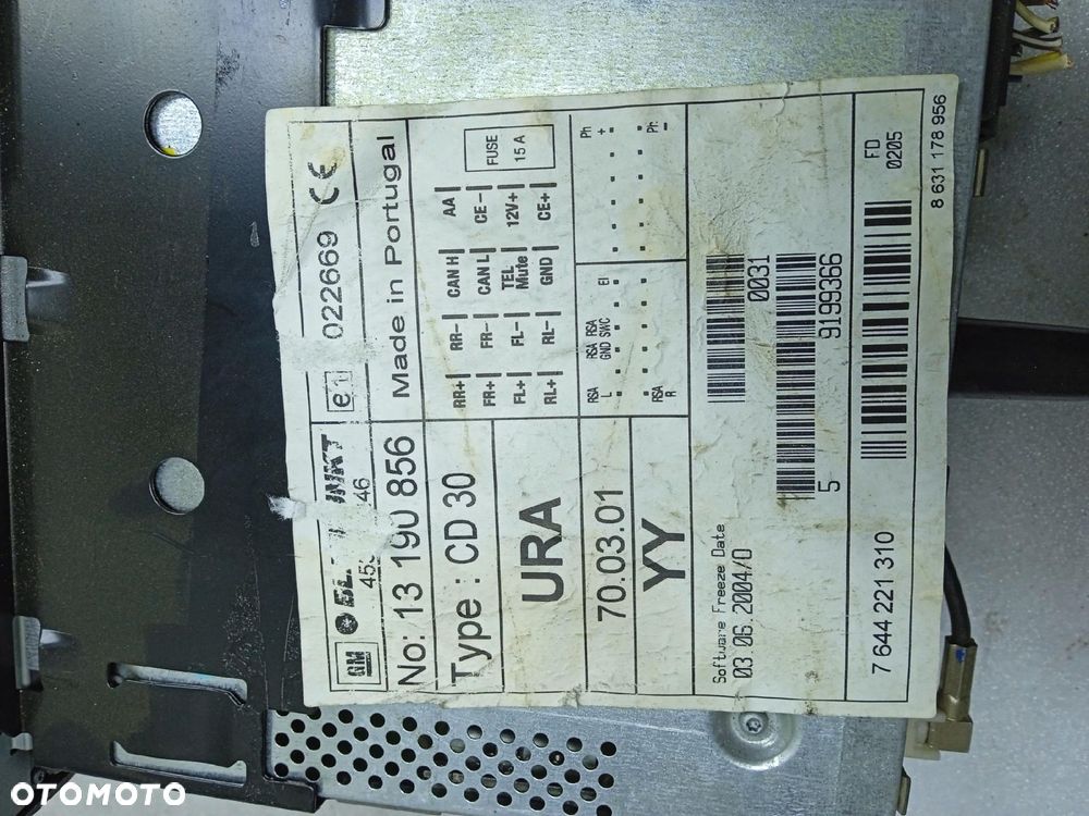 Radio Cd 13190856Yy Opel Vectra C - 6