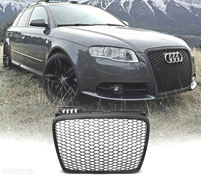 GRELHA AUDI A4 B7 04-09 LOOK RS PRETO BRILHANTE - 1