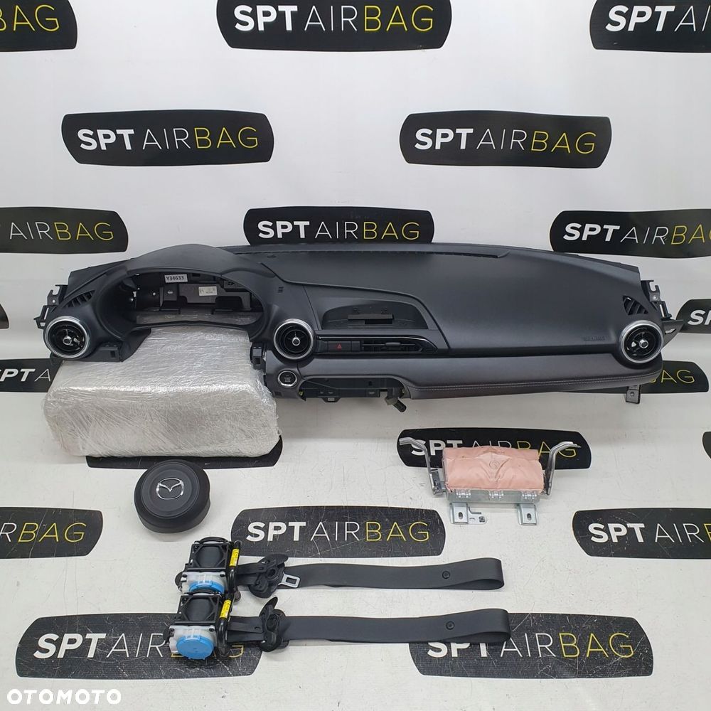 MX5 MX 5 MX-5 DESKA ROZDZIELCZA KONSOLA KOKPIT PULPIT PODUSZKI AIRBAG AIR BAG PASY KIT SET - 1