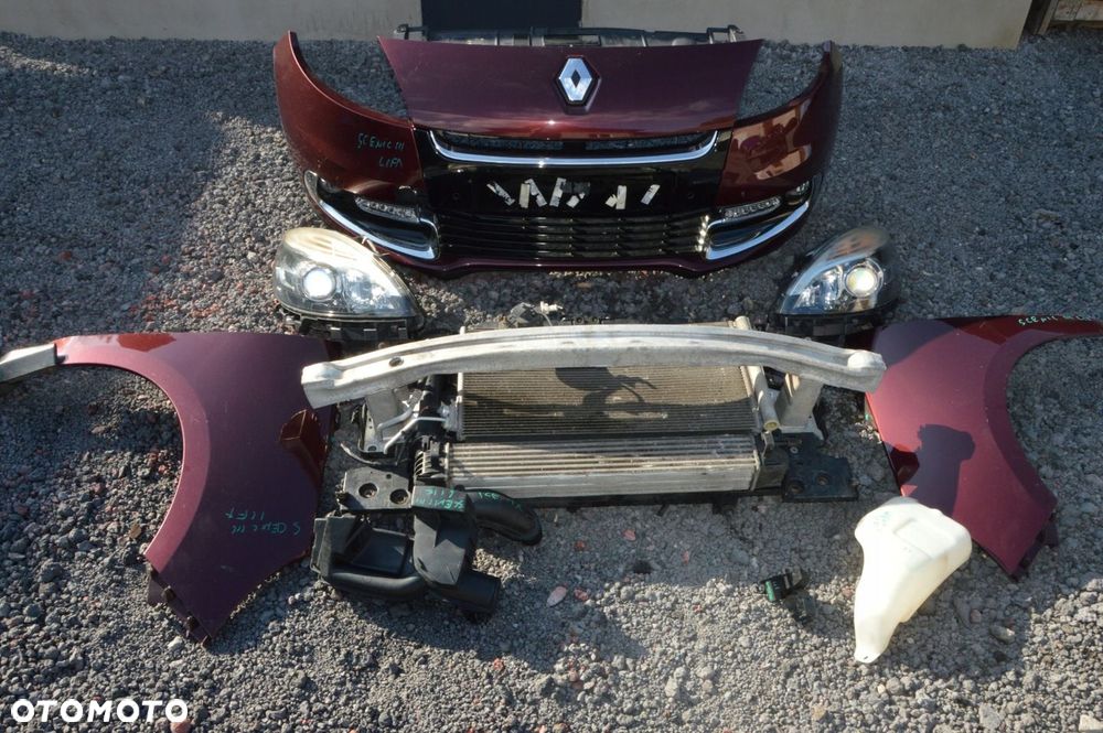 Zderzak maska błotnik lampa przód komplet renault scenic iii  1 lift tennem - 7