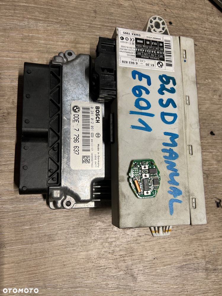 E60 525d 530d manual Moduł Sterownik Komputer CAS immobilizer Zestaw do odpalenia - 1