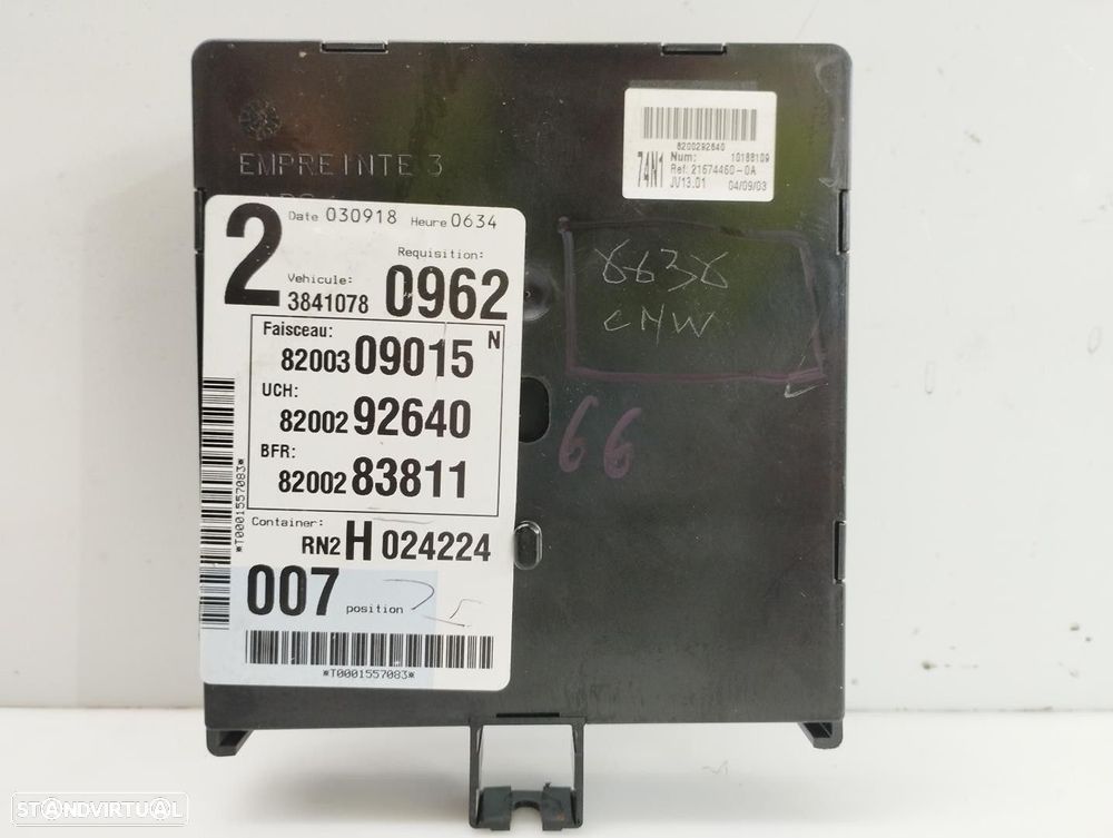 MODULO ELECTRONICO RENAULT LAGUNA II 2003 -8200292640 - 2