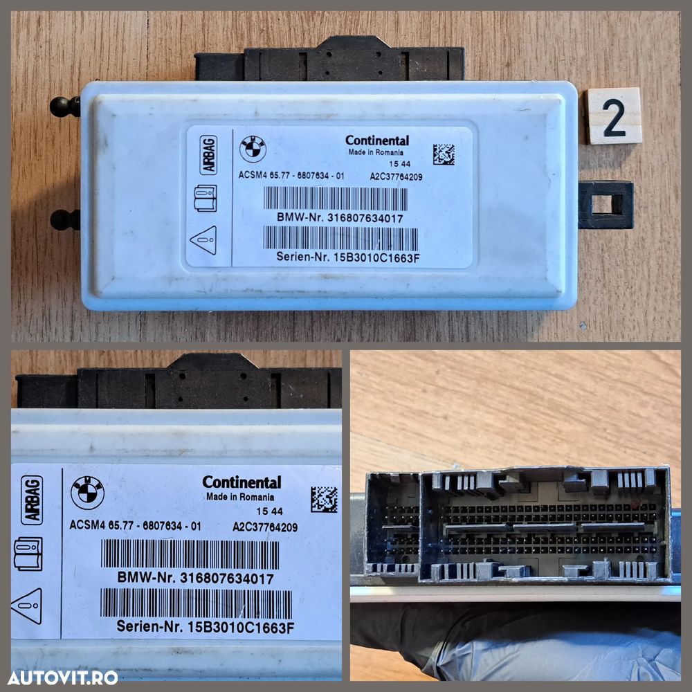 Calculator modul airbag bmw f30 f07 f10 f11 f06 f01 f25 f22 f32 - 3