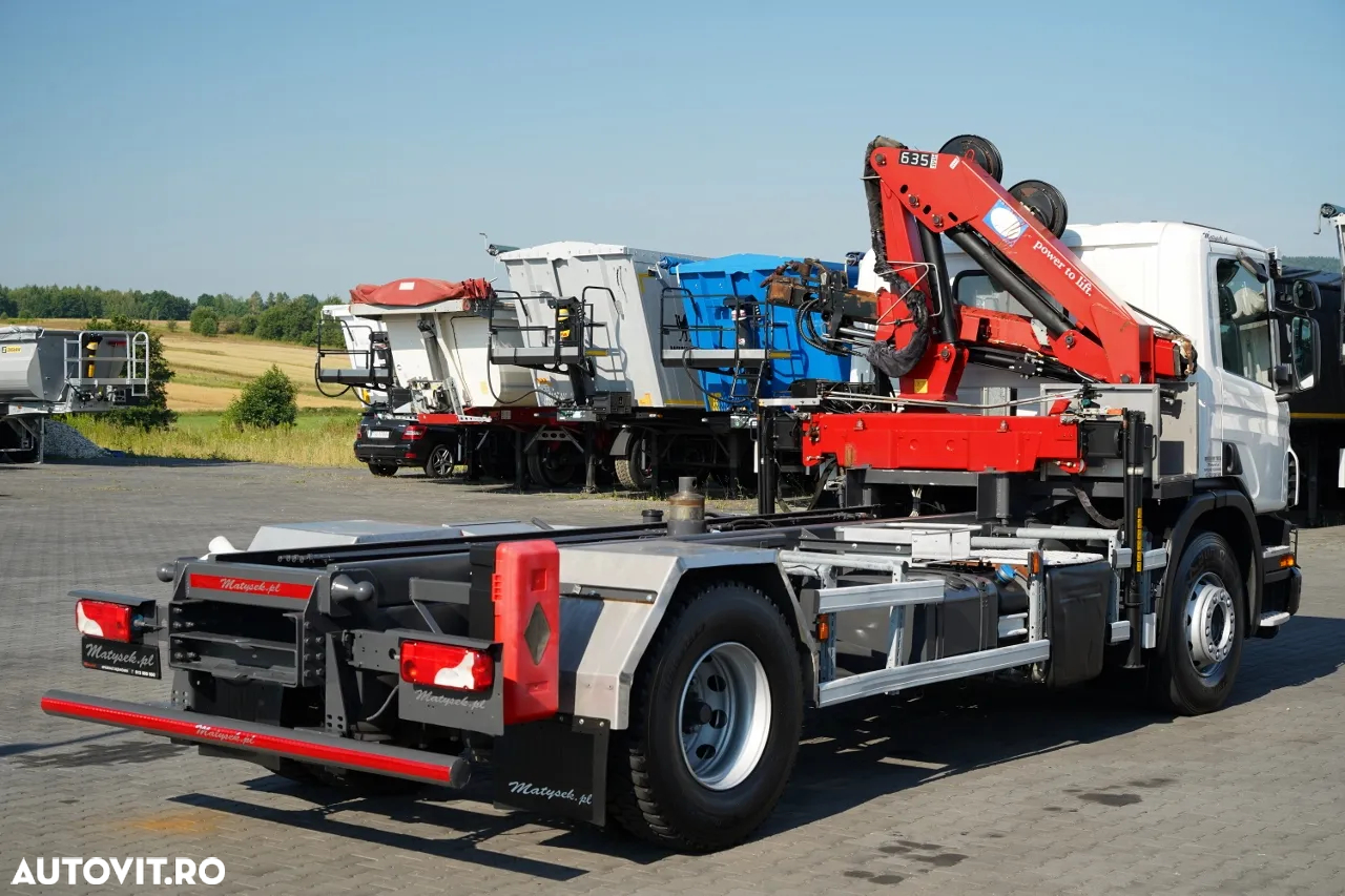 Scania P 280 / 4X2 / CILINDRU BASCUNĂ / + HMF 635 HDS / CAPACITATE DE RIDICARE 1.500 KG / EXTENSIE MAXIMĂ 7 M / RADIOCOMANDĂ / EURO 6 - 8