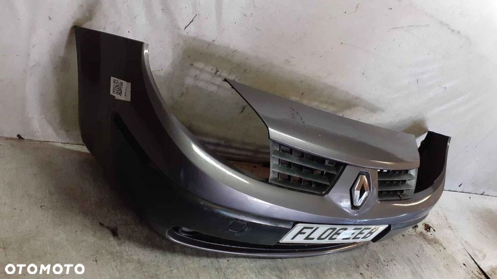 $ ZDERZAK PRZÓD PRZEDNI DO TEC68  RENAULT GRAND SCENIC II 2 + HALOGENY SZARY - 4