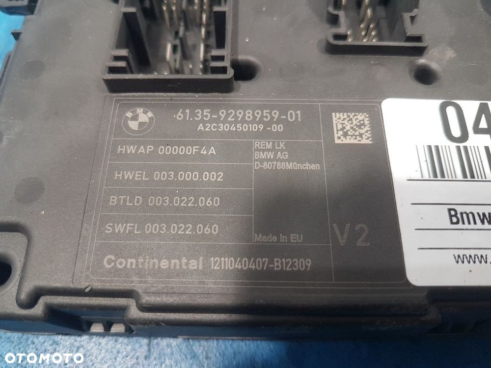 BMW 3 F30 STEROWNIK MODUŁ REM 9298959 - 2