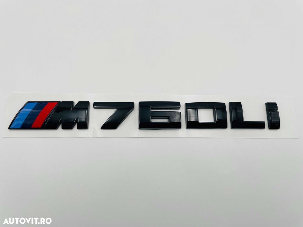 Emblema compatibila BMW M760Li negru - 1