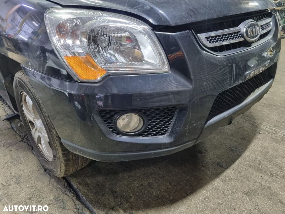 Bara fata Kia Sportage II 2006 - 2010 Negru (1165) model fara spalatoare far - 3