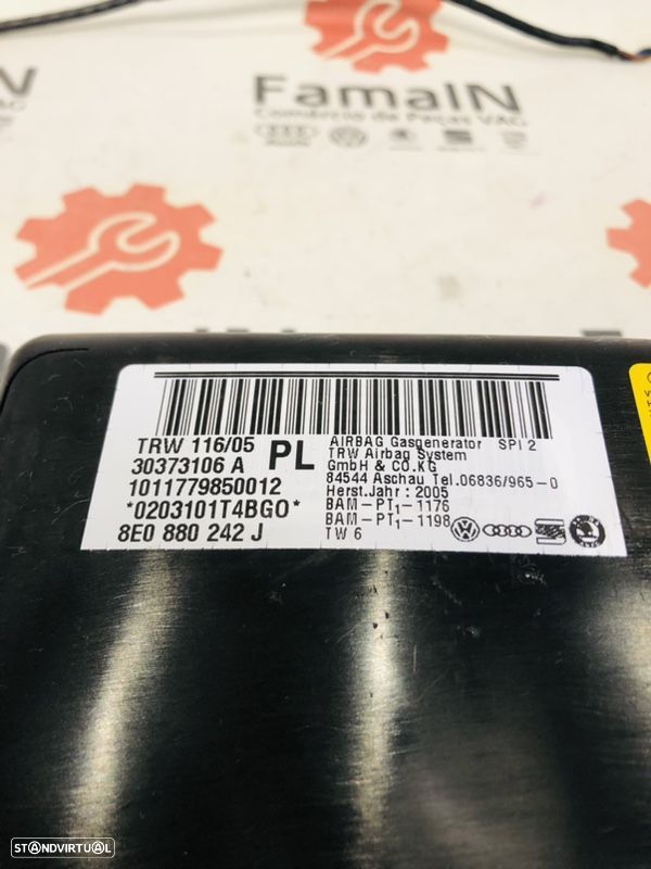 Airbag Banco AUDI A4 B7 / 8E0880241 - 4