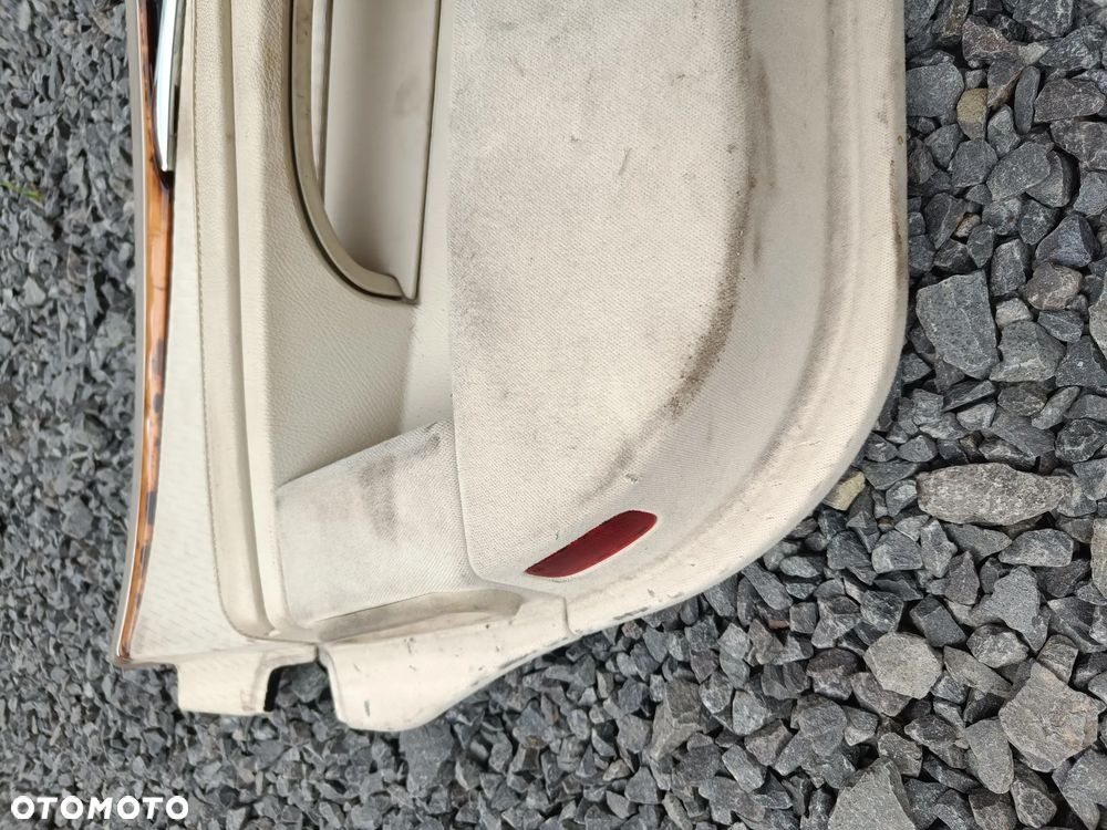 MERCEDES W211 BOCZEK TAPICERKA LEWY PRZÓD PRZEDNI BEŻOWY BEŻ BANAN MATERIAŁ - 4