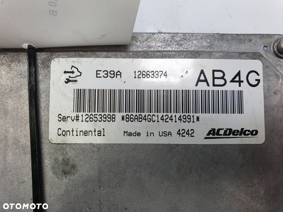 KOMPUTER SILNIKA ECU CADILLAC CTS 12663374 2.0 T - 2