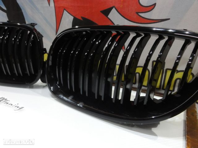 Grelha frontal BMW E60 2003-2010 M4 look / dupla lâmina em preto piano brilhante - 7