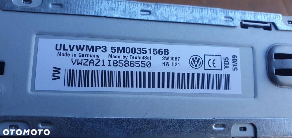 Radio radioodtwarzacz oryginał VW Polo V 6R 5M0035156B - 11