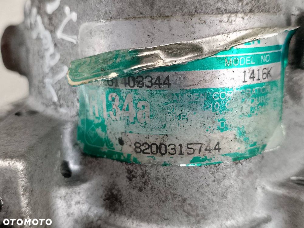 POMPA, SPRĘŻARKA KLIMATYZACJI RENAULT THALIA 8200315744 1.4 8V - 7