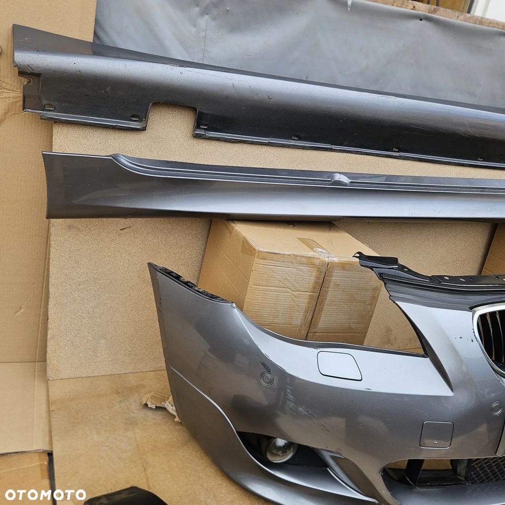 BMW E60 M PAKIET ZDERZAK PRZEDNI PRZÓD TYLNY TYŁ PROGI KOMPLET SPACEGRAU WLOTY ABSORBER 7896582 - 4