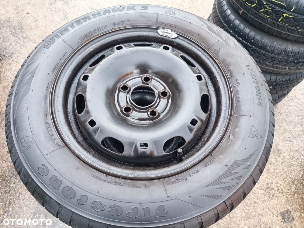 5x100 Felgi Stalowe Stal 14 Koła Zimowe Zima SKODA FABIA PRAKTIK ROOMSTER RAPID SEAT IBIZA CORDOBA TOLEDO IV 4 VW FOX POLO Legnica ALU-RAD 175/70 6,5mm - 1