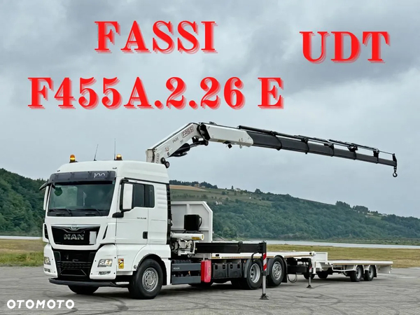 MAN TGX 26.440 * FASSI F455A.2.26E + PILOT + PRZYCZEPA * STAN BDB