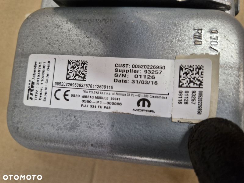 FIAT 500X 500 X PODUSZKA POWIETRZNA PASAŻERA AIRBAG 00520226950 - 5