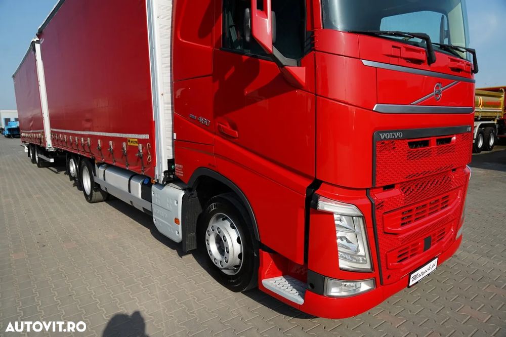 Volvo FH 460 / COMBINAȚIE TANDEM / 120 M3 / TRANSITION / I-SAVE / I-PARK COOL / DIRECȚIE CU RIDICARE AXLE / WIELTON / CORTINĂ ARMATĂ - 5