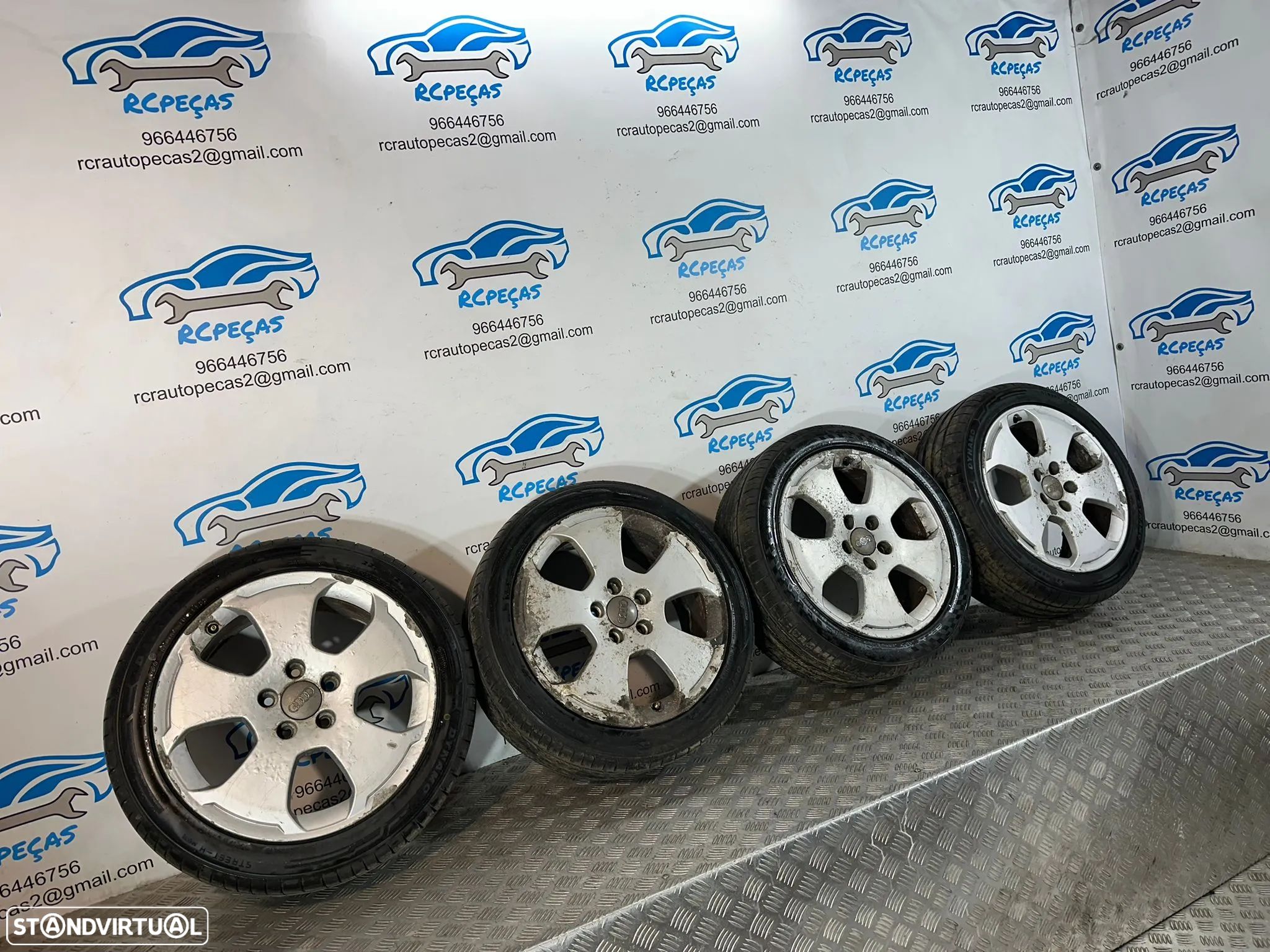 .Conjunto Jantes 17 originais Audi A3 8P S-Line 7.5J ET56 5x112 Ronal 8P0601025C - 1