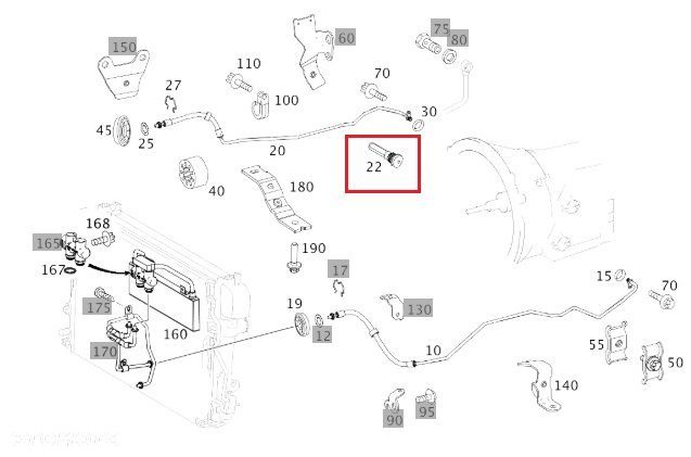 MERCEDES WIELE MODELI Wkladka filtrujaca przewodu oleju OE - 2