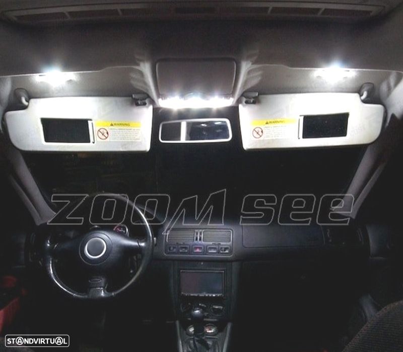 KIT COMPLETO 15 LAMPADAS LED INTERIOR PARA VOLKSWAGEN VW JETTA 4 MK4 MKIV 99-05 - 3
