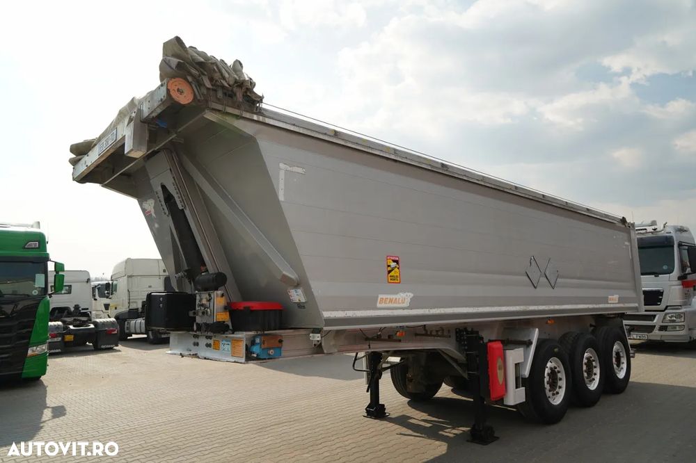 Benalu BASCULĂ BENALU / 29 m³ / ALUMINIU / AXĂ RIDICATĂ / GREUTATE: 5.000 KG / JANTE DIN ALIAJ / SAF / PRELATĂ ELECTRICĂ / IMPORTAT - 4