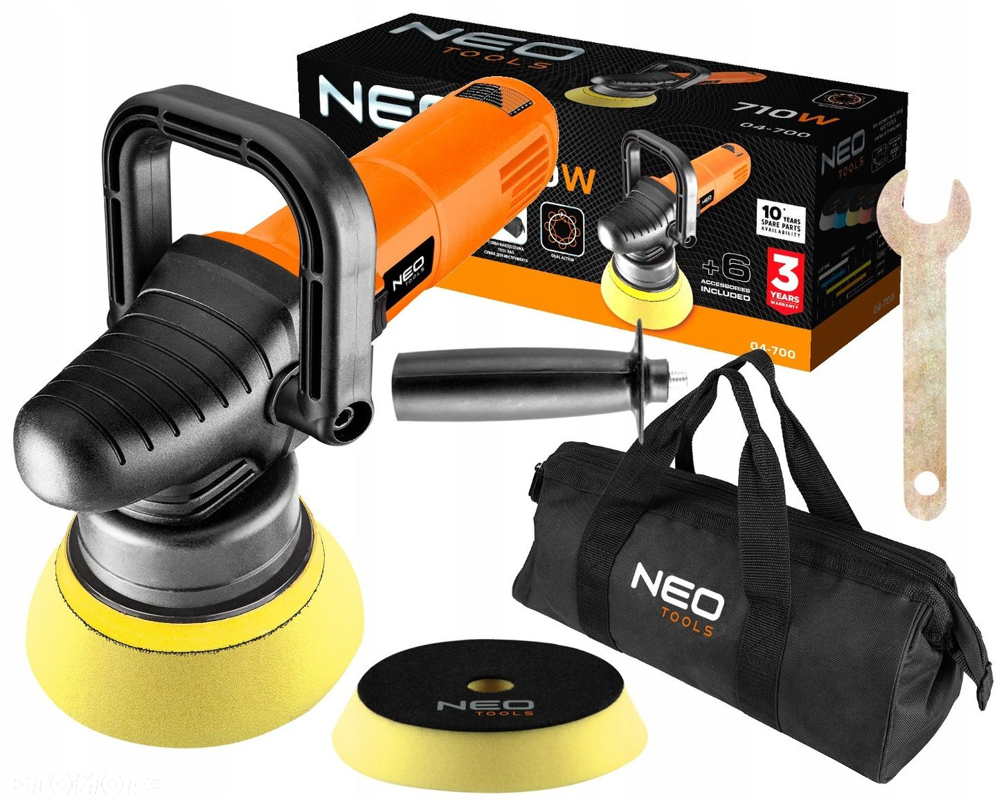 NEO POLERKA SAMOCHODOWA SZLIFIERKA DUAL ACTION 710W 125mm REGULACJA OBR. - 16