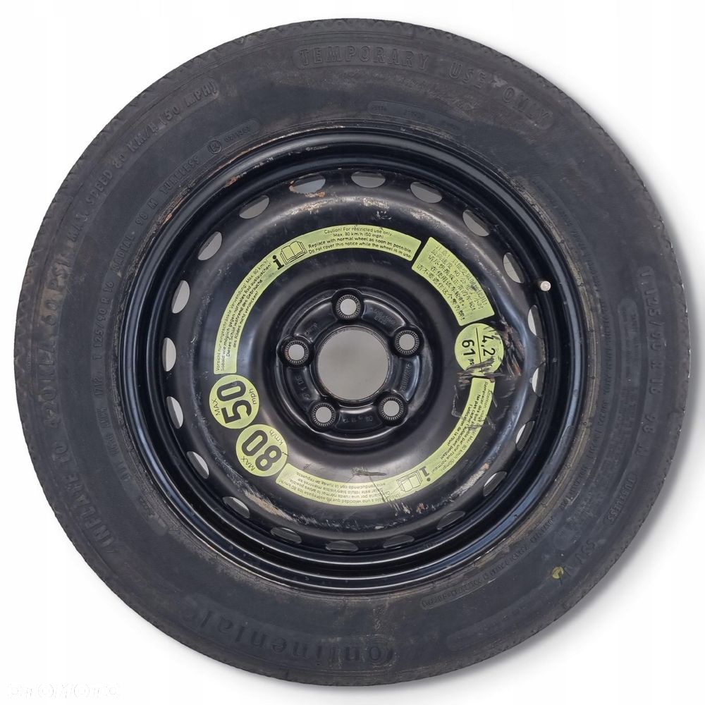 KOŁO DOJAZDOWE Mercedes W204 125/90 R16 5x112 2044000302 dojazdówka - 1