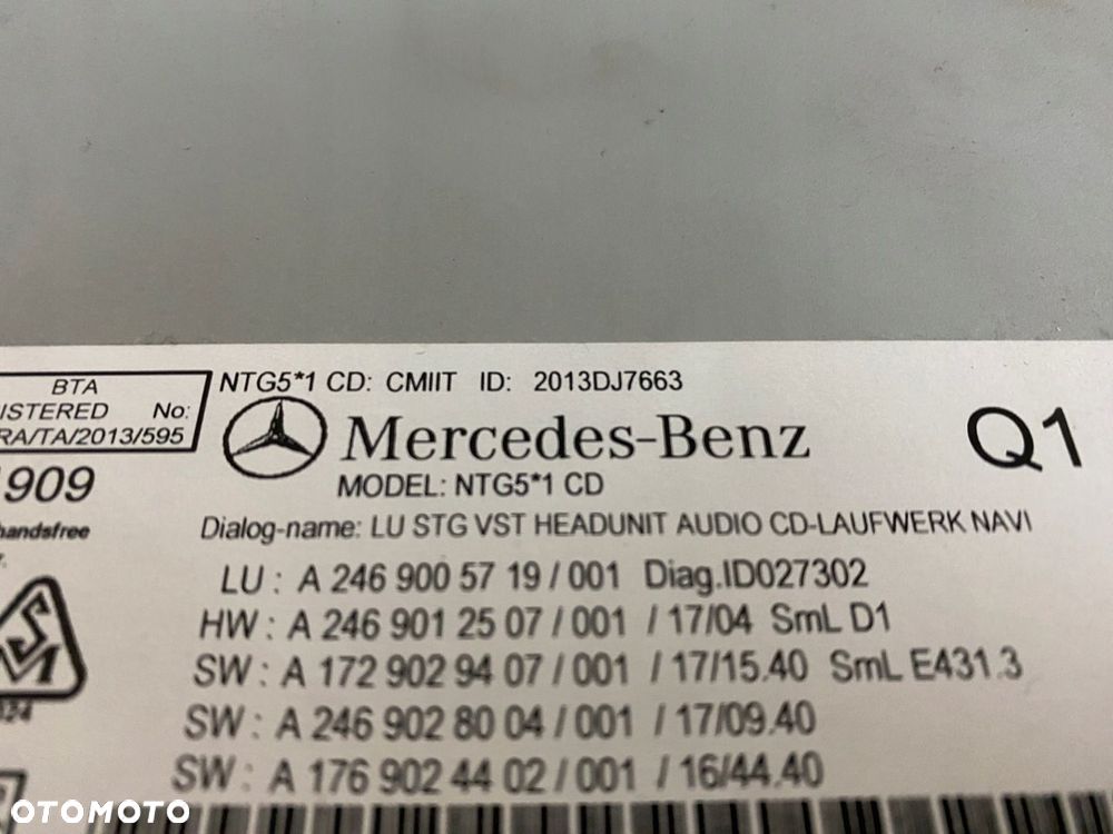 MERCEDES w 246 cla gla 156 lift radio nawigacja A 2469005719 - 4