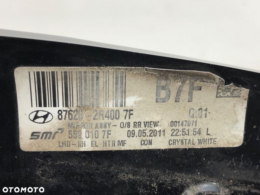 LUSTERKO PRAWE  HYUNDAI i30 (FD) 2007 - 2012 1.6 CRDi 94 kW [128 KM] olej napędowy 2010 - 2011 - 8