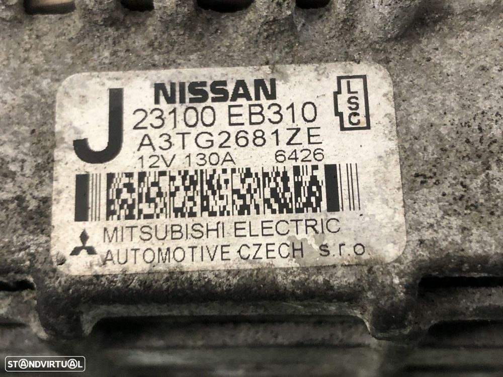 Alternador NISSAN NP300 NAVARA (D40) 2.5 dCi | 03.10 - REF. 23100 EB310 MOTOR YD... - 5