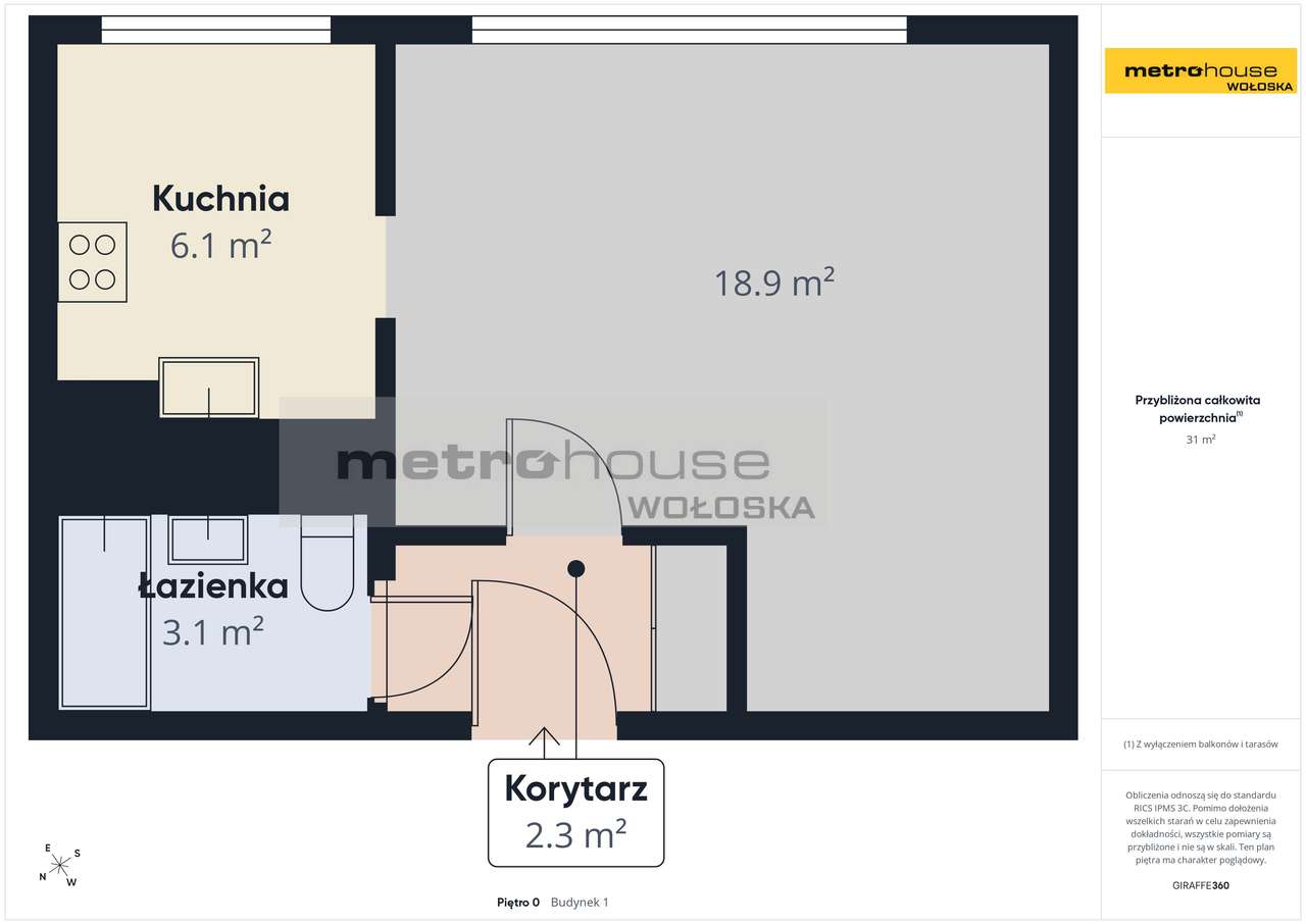 Kawalerka z widokiem na zieleń | Mokotów – Stegny | 31 m²