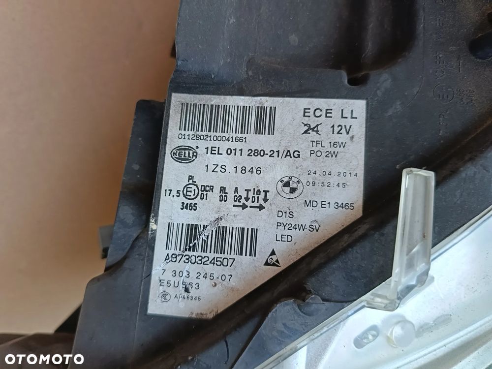 Bi-xenon przedni lewy LED BMW Z4 E89 lift lampa 7303245-07 reflektor - 4