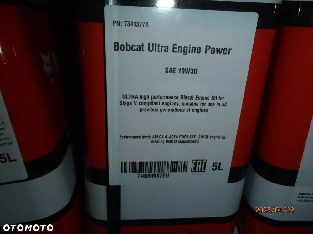 olej silnikowy oryginał bobcat cat kubota jcb traktor koparka 15w40 10w30 - 12