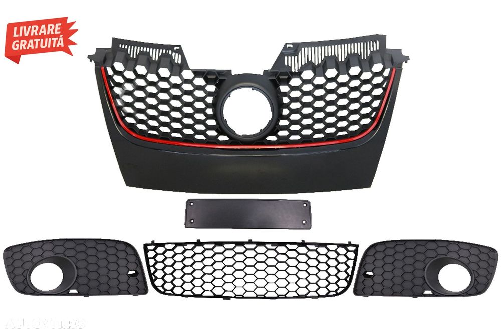 Accesorii Grile Bara fata GTI Look VW Golf 5 V (2003-2007)- livrare gratuita - 2