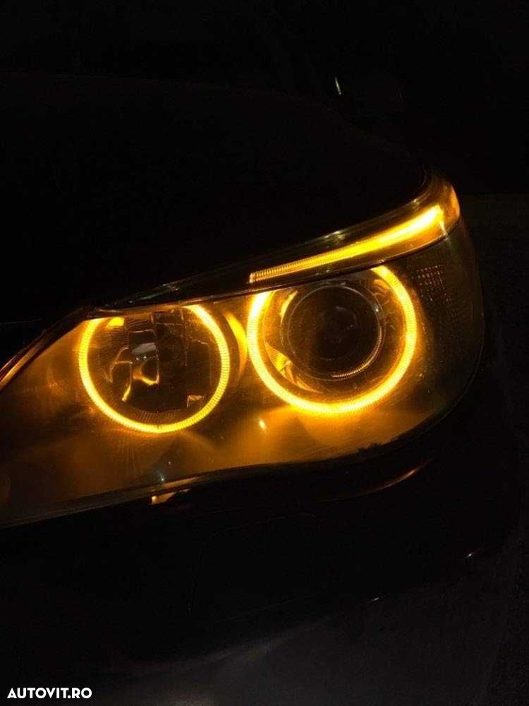 Led Marker Angel Eyes 20W DRL Canbus E39 E87 E60 E61 E83 E53, GALBEN - 4