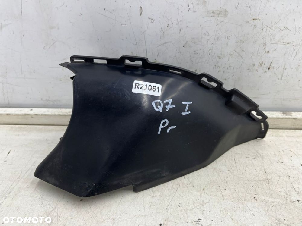 Listwa zderzaka Audi Q7 I 4L 05-15r prawa osłona halogenu kratki zderzaka prawy przód wlot powietrza - 1