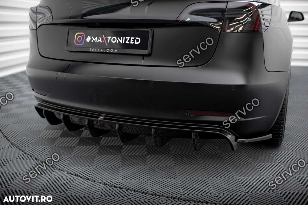 Prelungire difuzor bara spate Tesla Model 3 2017- v3 - Maxton Design - 5