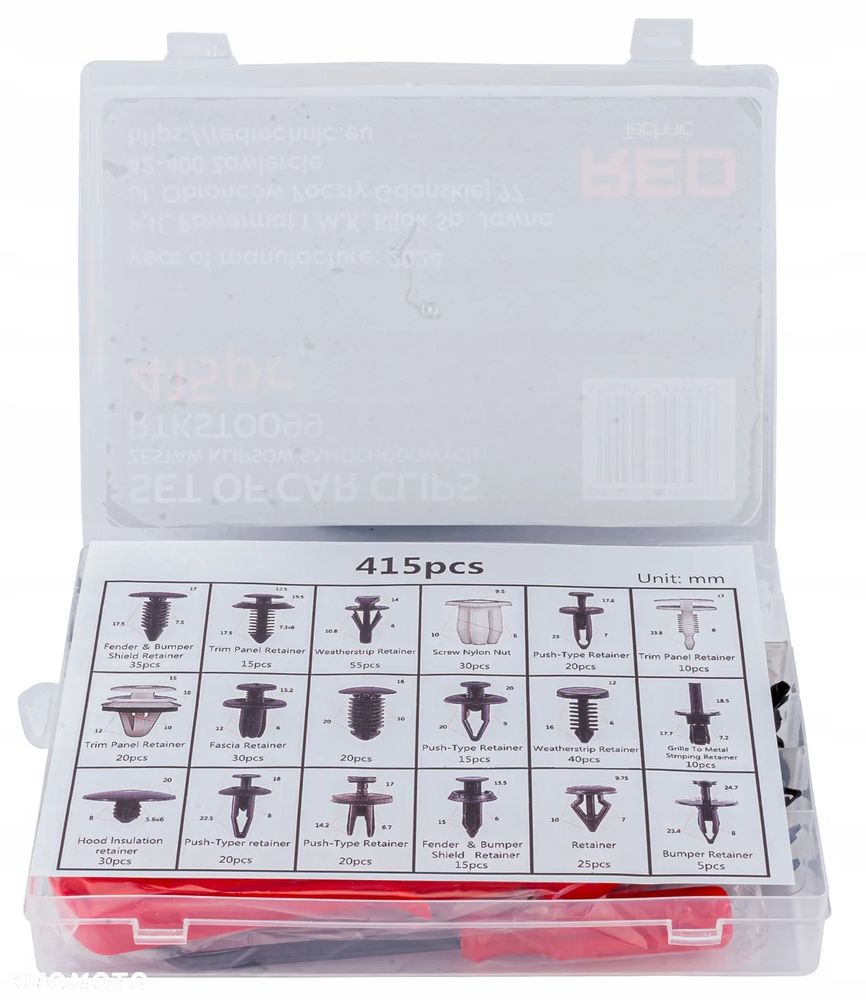 SPINKI KOŁKI KLIPSY SAMOCHODOWE DO TAPICERKI AUTA 420 EL 4 ŚCIĄGACZE WYJMAK RTKST0099 - 9