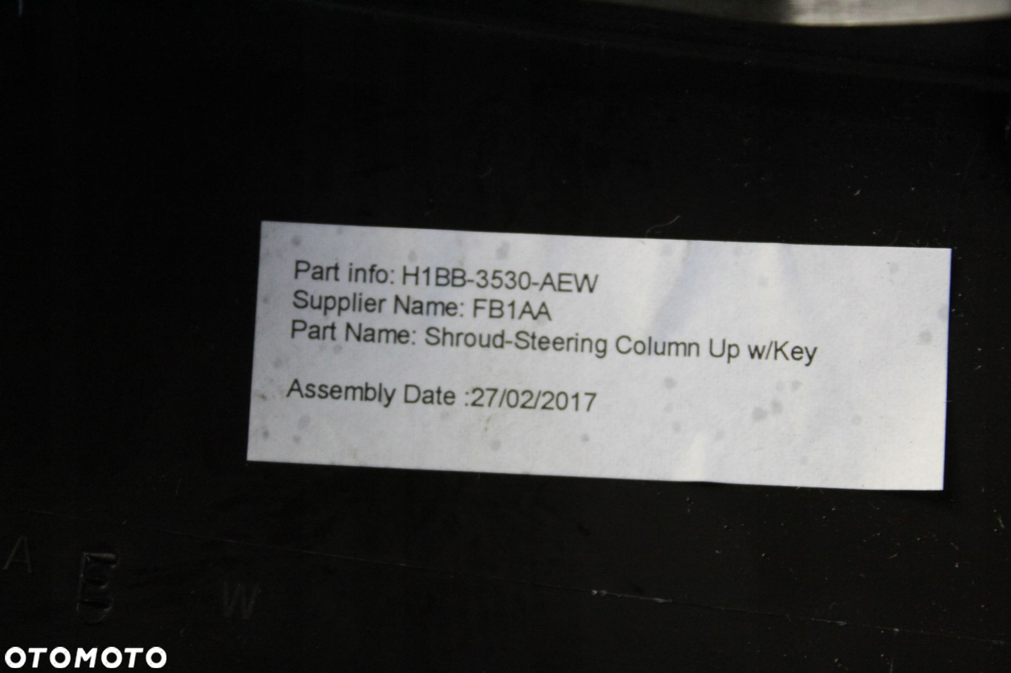 Osłona obudowa kolumny stacyjki Ford Fiesta  Mk8 H1BB-3533-AC H1BB-3530-AE - 5