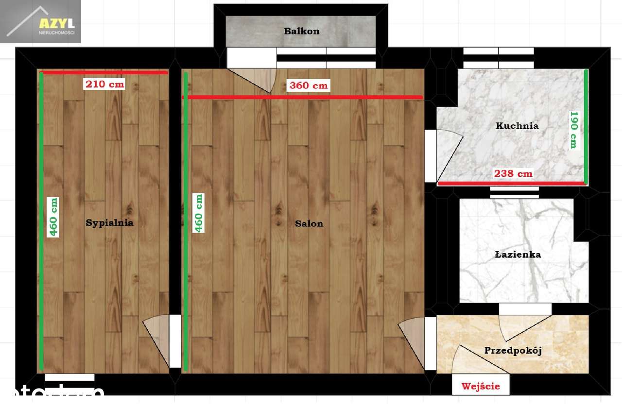Centrum - 2 pokoje + balkon – idealne na start lub pod wynajem.